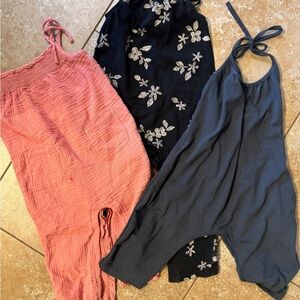 Lot of 3 toddler girl Rompers